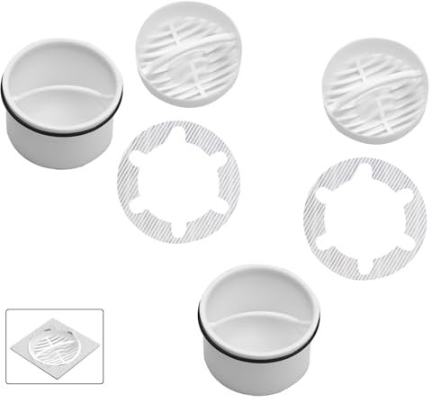 SI SEN 2 Stück Tauchrohr für Viega Tempoplex Modell 6960, 6963, 6961.99, 6962, Haarfilter Duschablauf, Durchmesser 70 mm Dusche Haarfilter Siebeinsatz