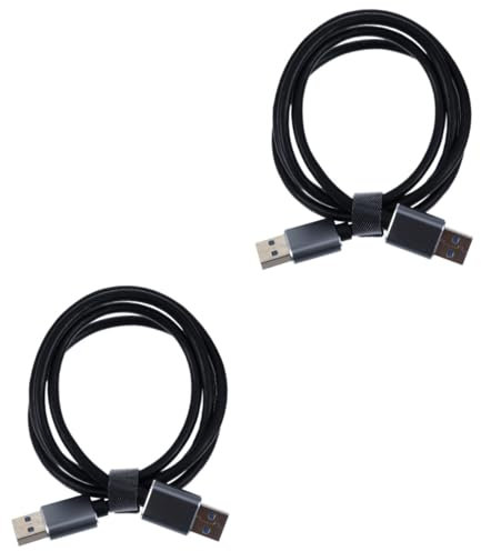 HOMSFOU 2pcs Usb Male to Male Extension Cable Data Transfer Cord for Computers and Laptops Double Ended Usb High-speed Connectors Compatibility