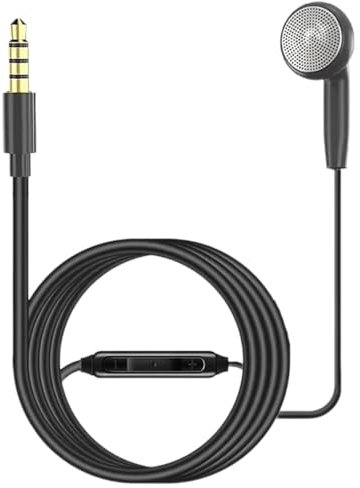 Cuffie con orecchio singolo cablato - Microfono per cuffie cablato, auricolare cablato mono professionale | Cuffie mono per smartphone con microfono per affari, controllo dei fili delle cuffie singole