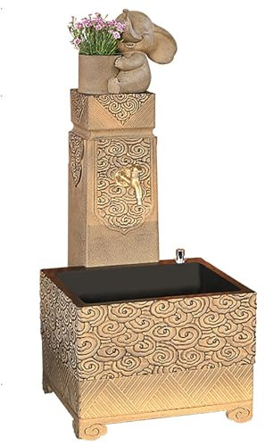 YCYRF Colonne d'eau de Jardin extérieure, Colonne d'eau à Fixer au Sol avec Robinet et Bac, Bassin de Serpillière, Fontaine à Eau pour Cour et Jardin 50 x 44 x 142 cm
