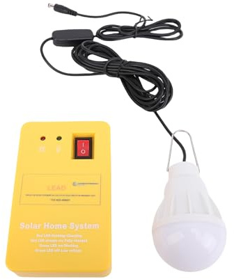 Fabater Bequemes Solar Power Station Generator -Kit mit USB -Ladekabel, Helles LED Taschenlampen, für Zuhause/Freien, Solargenerator für Camping/Wohnmobile