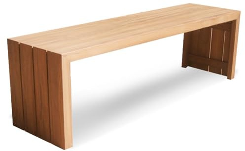 Gartenbank Holz Massiv Wetterfest Sitzbank ohne Lehne für Terrasse Balkon Eingangsbereich Schuhbank Bettbank Vielseitige Holzbank für Garten Veranda und Hof(150x40x45cm)