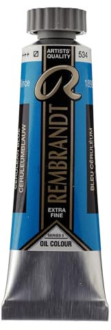 Rembrandt Couleurs à l'huile Bleu céruléum 534 - Peinture à l'huile de qualité extra-fine 15 ml - Haute concentration de pigments - Résistance maximale à la lumière
