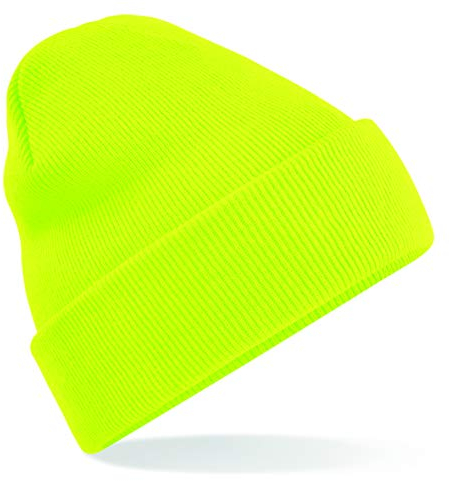 Beechfield Kinder-Acryl-Strickmütze / Beanie, Unisex, für Schule, gelb