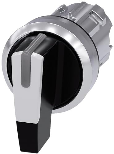 Siemens SIRIUS ATC Selector Rund Metall/A Schwarz Hochglanz Weiß Hebel lange i-o-ii