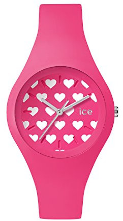 ICE-WATCH - ICE love 2016 Pink Heart - Rosa Damenuhr mit Silikonarmband - 001479 (Small)
