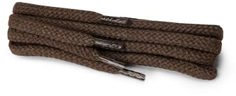 Kaps 1 Paar Hochwertige Runde Schnürsenkel, strapazierfähige Schuhbänder aus 100% Baumwolle (75 cm - 4 bis 5 Ösen / 76 - braun)