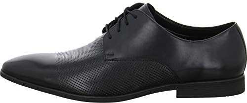 Clarks Men's Bampton Cap Derbys, Black (Black Leather), 7 UK