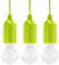 HyCell Pull Light 3er Set mit Zugschalter inkl. AAA Batterien - tragbare LED Lampe warmweiß - Mobile Leuchte ideal für Garten Schuppen Zelt Camping Dachboden Kleiderschrank oder Party Dekoration