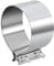 EVIL ENERGY 4.0 Inch Butt Joint Exhaust Band Clamp Sleeve Stainless Steel 2pcs