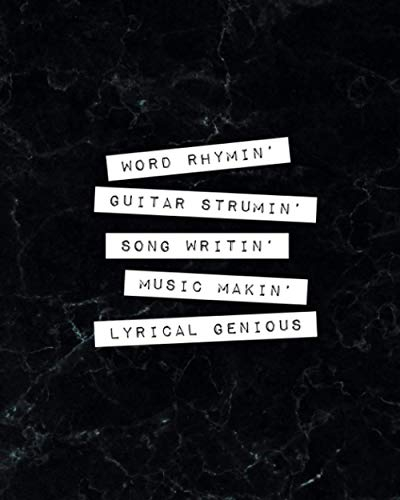 Songwriter’s Journal & Notebook: Write Song Lyric, Hook, Title and Rhyme Ideas: with Guitar Chords, Tablature and Staff Paper for Songwriting Manuscript Compositions (How to Write Songs, Band 1)