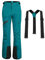 Pioneer Camp Pantaloni da Sci da Donna Cuciture Nastrate Impermeabili Ghette da Neve Integrate Ginocchio Articolato Bretelle Staccabili Regolabili Pantaloni Softshell Invernali da Esterno Lago Blu S