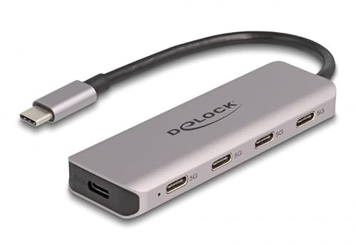 DeLOCK USB 5 Gbps Hub mit 4 Steckdosen USB Type-C™ mit USB Type-C™ Anschluss