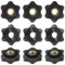 CEEYSEE 10 Pezzi Manopola di Serraggio M8 Dado a Stella,Manopole Filettate,Pomello Femmina,Manopola Zigrinata,bulloni con manopola per Macchine Industriali (MHLM/M8)