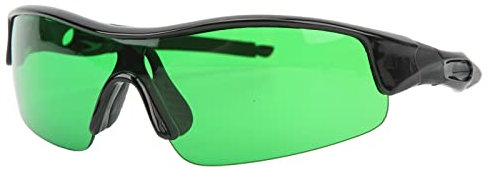 Asixxsix Indoor-Hydrokultur-Wachstumsraumbrille mit Brillenetui, Indoor-LED-Wachstumslichtbrille mit HPS-Blocker-Gläsern, UV-Schutzbrille für Gartenbau und Indoor-Gartenarbeit (GREEN)
