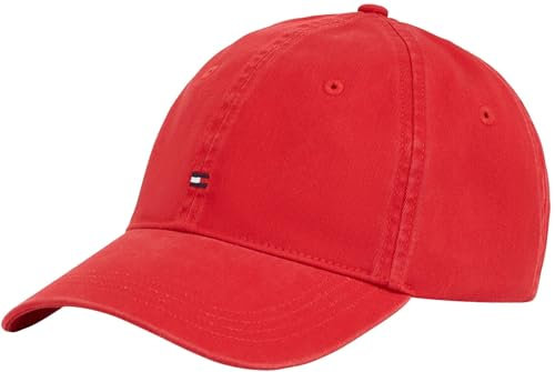 Tommy Hilfiger Damen Cap Essential Flag Soft aus Baumwolle, Mehrfarbig (Medium Red), Einheitsgröße