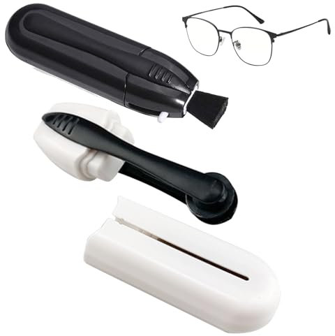 2 in 1 Portable Glasses Cleaner,Carbon Lens Cleaning Tool for Glasses Mini Microfiber Eyeglass Cleaning Brushes,Peeps Spectacles Cleaner for Eyeglasses and Sunglasses etc