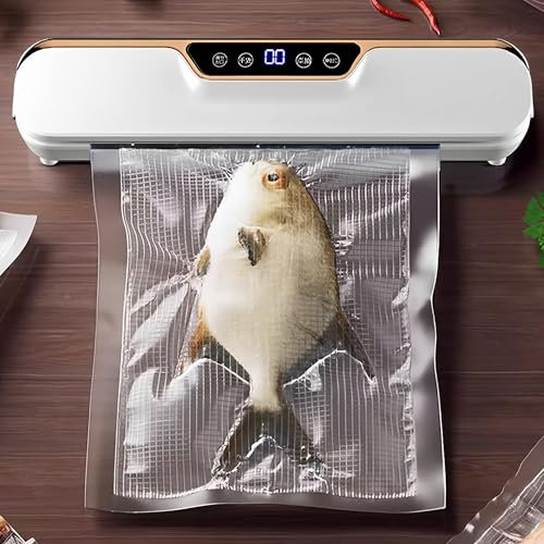 WDEC Machine de Scellement Sous Vide Automatique,Machine Sous Vide à Ecran D'affichage Intelligent, Appareil D'étanchéité Alimentaire Universelle Sèche Humide, Machine D'emballage Fortement Aspiré