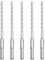 hsawbit 5PCS Masonry Drill Bits Set with SDS Plus Shank, 5mm x 160mm Hammer Drill Masonry Drills Tungsten Carbide Tip for Concrete, Brick, Cement Walls, Stone