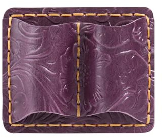 Porte-stylo avec clip en cuir - Double fente pour journal - Porte-stylo