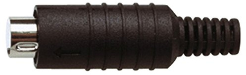 5 Pin Mini Din Line Plug, Black