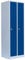 Lüllmann Spind komplett montiert grau/blau 180x60x50cm (HxBxT) Stahl-Kleiderspind Garderobenschrank 2 türig blau Spindschrank Metallspind 510121