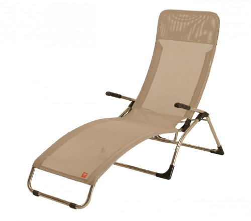 FIAM Samba Neigung Outdoor-Lounger, Taupe, mit Aluminiumrahmen