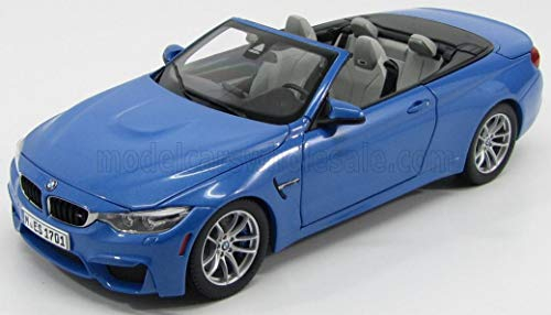 BMW M4 Convertible, metallic-blau, 2015, Modellauto, Fertigmodell, I-Paragon 1:18