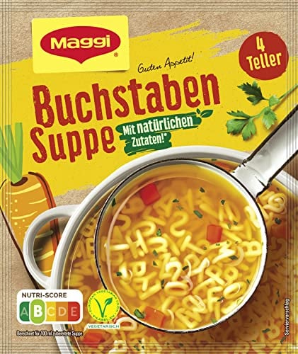 Maggi Guten Appetit, Buchstaben Suppe, 100g Beutel, ergibt 4 Teller (16x100g)