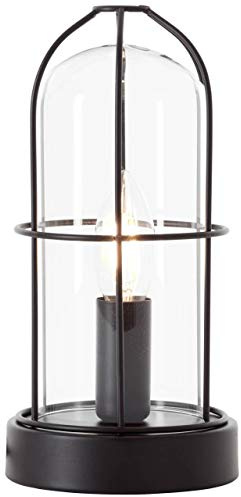 Brilliant Lampe Storm Tischleuchte schwarz | 1x D45, E14, geeignet für Tropfenlampen (nicht enthalten) | Mit Schnurzwischenschalter