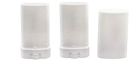 10 Stück 15 ml leere Nachfüllpackung weißer Kunststoff Deodorant Kreide Lippenbalsam Tube Flasche Behälter oval DIY Lippenstift Lippenhalter