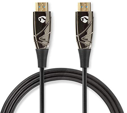 NEDIS - Aktive optische High Speed ​​HDMI-Kabel mit Ethernet - 18 Gbps - 100 m - rund - PVC - Schwarz