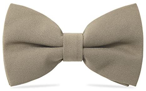 WELROG Klassische gebundene Fliege Kids & Men’Formal Solid Tuxedo Gabardine Einstellbare Fliege Krawatte für Erwachsene & Kinder für Hochzeitsfeier Ausgefallene Plain Bowties (Khaki)