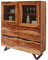 invicta INTERIOR Massives Highboard Amazonas 140cm braun Sheeshamholz Vitrine mit Baumkante Vitrinenschrank Hochschrank