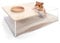 Niteangel Sandbadbox für kleine Tiere: Acryl Critter's Sand Bad Duschraum & Graben Sandbehälter für Hamster, Mäuse, Lemming Rennmäuse oder andere kleine Haustiere (Rechteckig, Birkenholz)