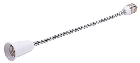 Othmro E27 to E27 Light Lamp Bulb All Direction Extension Adapter Extenders White Light Sockets PBT AC 100-240V 1Pcs
