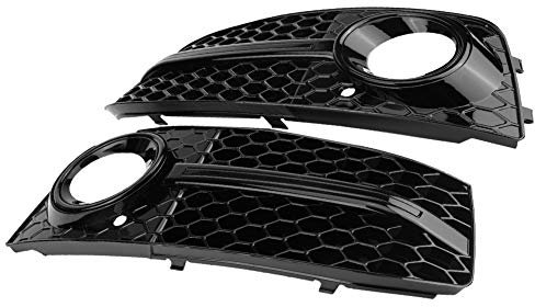 Griglie fendinebbia per paraurti anteriore, 2 pezzi per griglie fendinebbia per paraurti anteriore nero lucido stile RS4 per A4 B8 2009-2012
