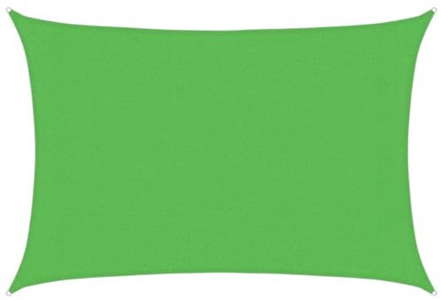vidaXL Vela Parasole 160 g/m² Verde Chiaro 3x4,5 m in HDPE
