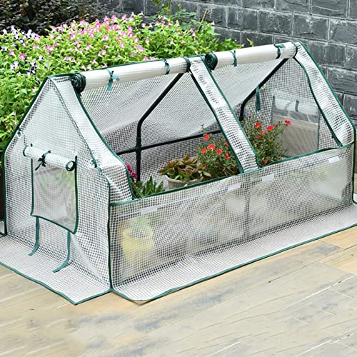 WMEIE Invernadero, Casa De Cultivo De Invernadero, Túnel De Cultivo Grande Resistente A La Intemperie, Invernadero De Jardín, Para Plantas De Interior O Exterior,Blanco,120x60x60cm