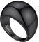Personalisierter Einfacher Konvexer Band Ring mit Wunsch/Namen Gravur Edelstahl 16mm breit Schlichter Polierter Siegelring Dünne Stapelbare Fingerring für Damen Frauen Ringgröße 62.1（19.8） in Schwarz