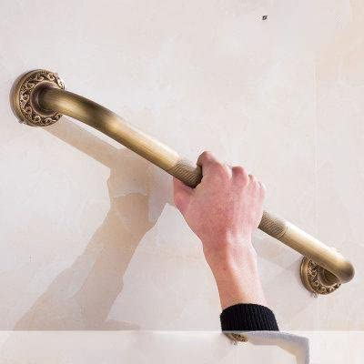 Yojack Treppengeländer Geländer 30/35/50/52 cm Antike Messing Badezimmer Badewanne WC Handlauf Dusche Sicherheit Unterstützung Griff Handtuchständer Treppe Haltegriff (Color : 50CM)