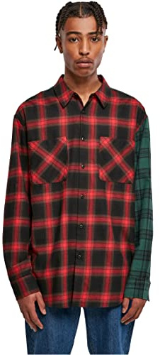 Urban Classics Herren Oversized Mix Check Shirt