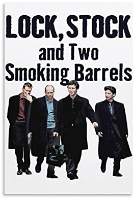 Filmposter Lock Stock And Two Smoking Barrel Crime Comedy, dekoratives Gemälde, Leinwand, Wandkunst, Wohnzimmer, Schlafzimmer, Gemälde 30 x 45 cm