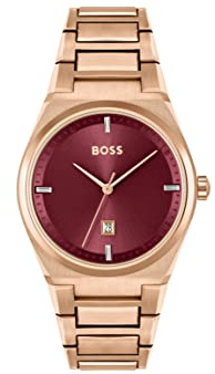 Boss Montre Analogique à Quartz pour Femme avec Bracelet en Acier Inoxydable Couleur Or Rose Clair - 1502671
