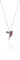 Einzelstück® Halskette mit Vogel Anhänger aus 925 Sterling Silber | Silberkette | grün pink Cubic Zirkonia (Kolibri Halskette Silber)