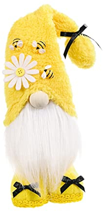 Warmhm 1 Stück Bienenzwergpuppe Gelb Geschenke Heimdekoration Flauschige Kuscheltiere Honigzwerge Plüschzwerg Handdekor Biene Festival Puppendekoration Kleine Verzierung Kreative