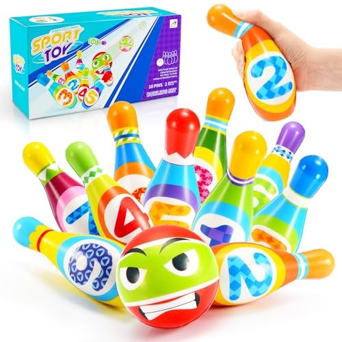Gifitizi Bowling per Bambini, Regalo Bambino 1 2 3 Anni Giochi Bambini 2 3 4 5 Anni Giochi da Esterno per Bambini 1-6 Giochi Bambino 3 4 5 6 Anni Maschio Giocattoli 1 2 3 Regali per di Natale 1 2 3
