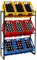 PROREGAL Getränkekistenregal Königssee XL | HxBxT 137x105x32cm | 9 Kästen | Schwarz | freistehendes & stabiles Getränkeregal, Wasserkistenregal, Bierkistenregal