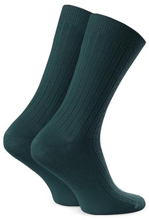 Steven Calcetines para hombre de lana merino, sin costuras, para diabéticos, para exteriores (DE/NL/SE/PL, numéricos, 44, 46, regulares, regulares, verde botella), verde botella