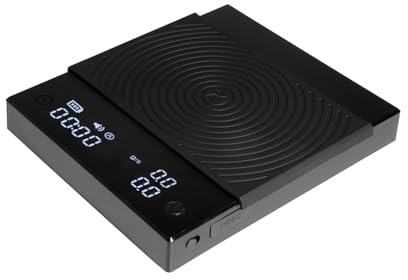 TIMEMORE Báscula de café básica 2.0 báscula electrónica de espresso con tasa de flujo de agua y función de temporizador, cambio libre de unidades de onzas/kg, báscula digital para